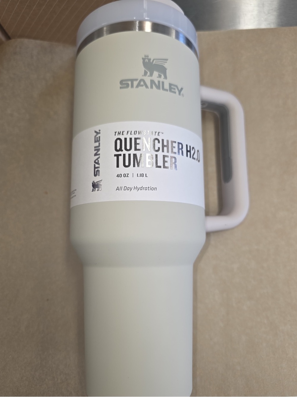 Stanley flow state quencher straw 40oz beige cream silver dune sand hearth hand - Picture 2 of 4